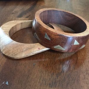 Wooden bracelets (set of 2)